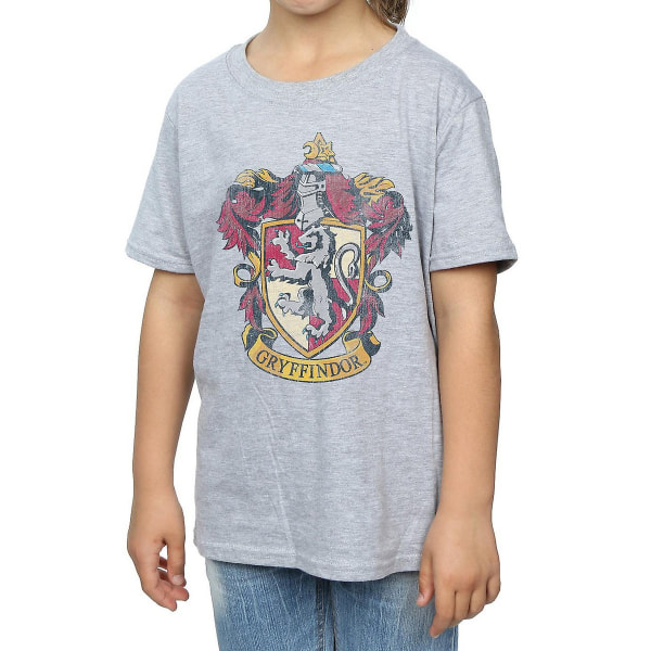 Harry Potter T-shirt för flickor, Gryffindor, 7-8 år, Sports Grey Sports Grey 7-8 Years