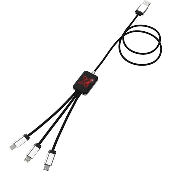 SCX Design C17 Logo USB-laddare One Size Röd/Solid Svart Red/Solid Black One Size