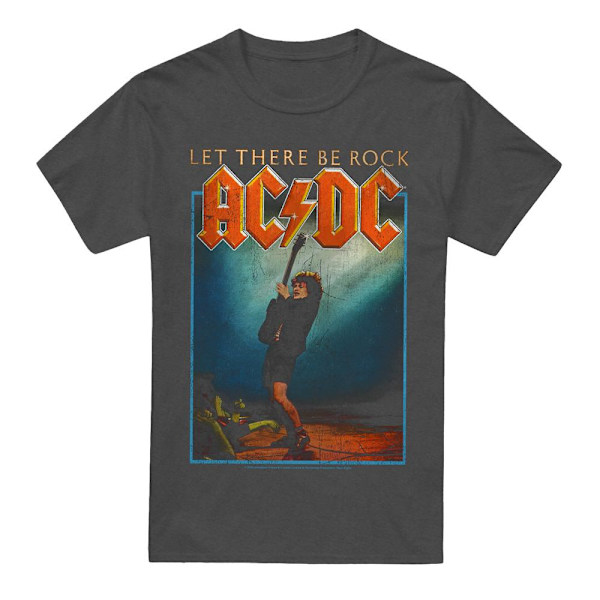 AC/DC Unisex Vuxen Let There Be Rock T-Shirt M Kolgrå Charcoal M