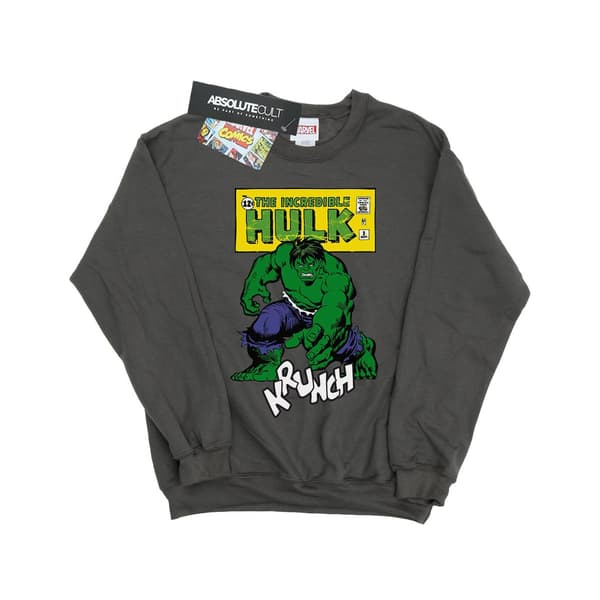 Marvel Herr Hulk Krunch Sweatshirt XL Kolgrå Charcoal XL