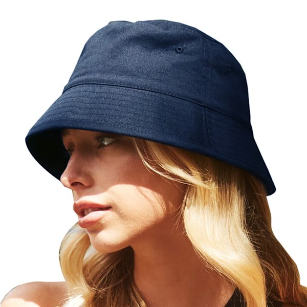 Beechfield Unisex Vuxen Organisk Bomull Bucket Hat L-XL Marinblå Navy Blue L-XL