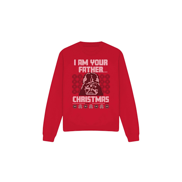 Star Wars Unisex Vuxen Jultomte Darth Vader Fair Isle S Red XL