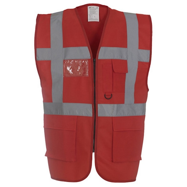 Yoko Hi-Vis Premium Executive/Manager Väst / Jacka (2-pack) Red L