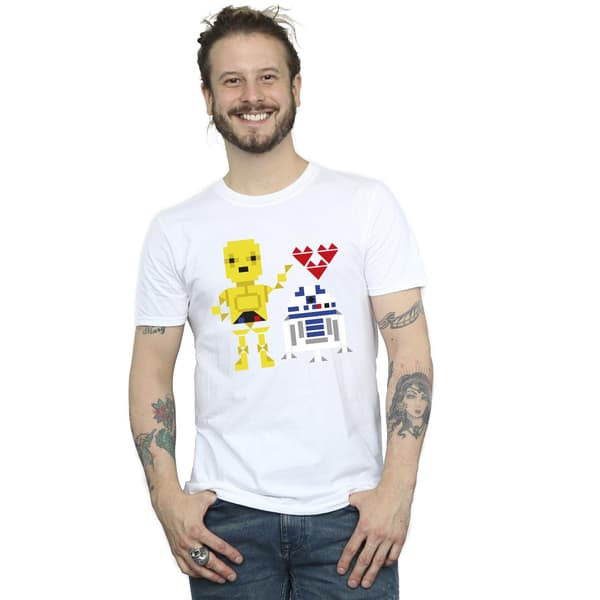 Star Wars Herr T-shirt Hjärtrobot L Vit White L