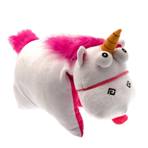 Despicable Me Official Fluffy Unicorn Folding Cushion One Size White/Pink One Size