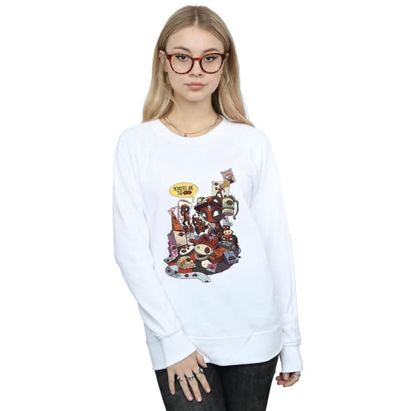Marvel Womens/Ladies Deadpool Merchandise Royalties Sweatshirt Black XL