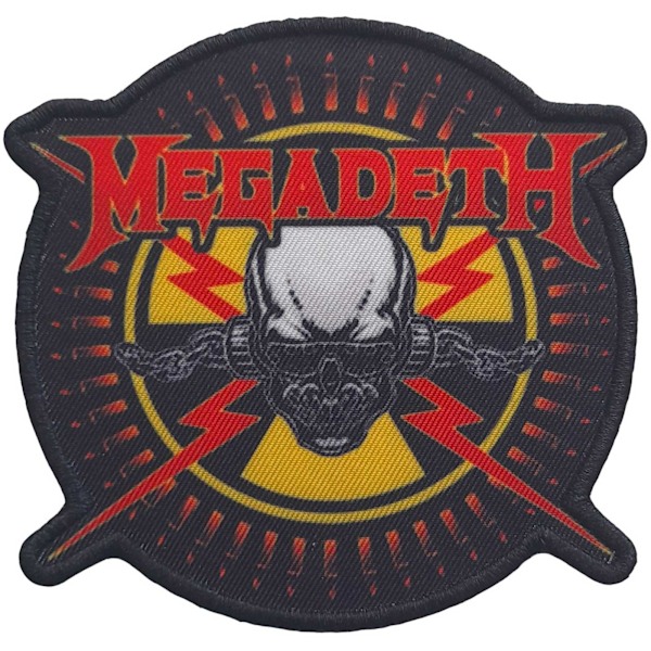 Megadeth Bullet Strykjärnsplåster En Storlek Svart/Röd Black/Red One Size