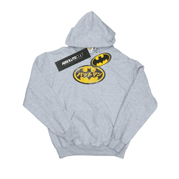 DC Comics Herr Batman Japansk Logotyp Gul Hoodie S Sports Grå Sports Grey S