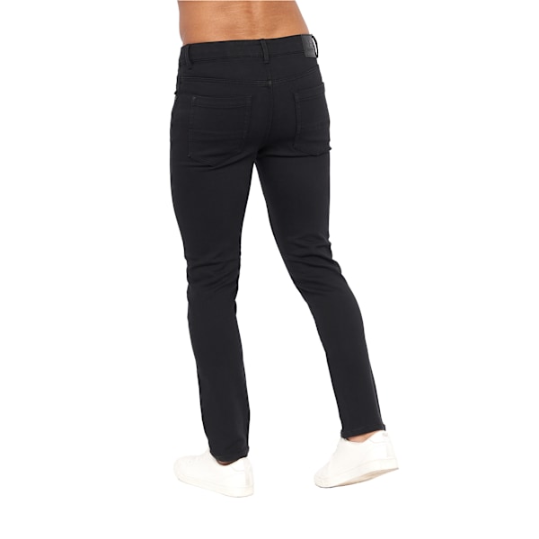 Crosshatch herr Lampoons Slim Jeans 38R Svart Black 38R