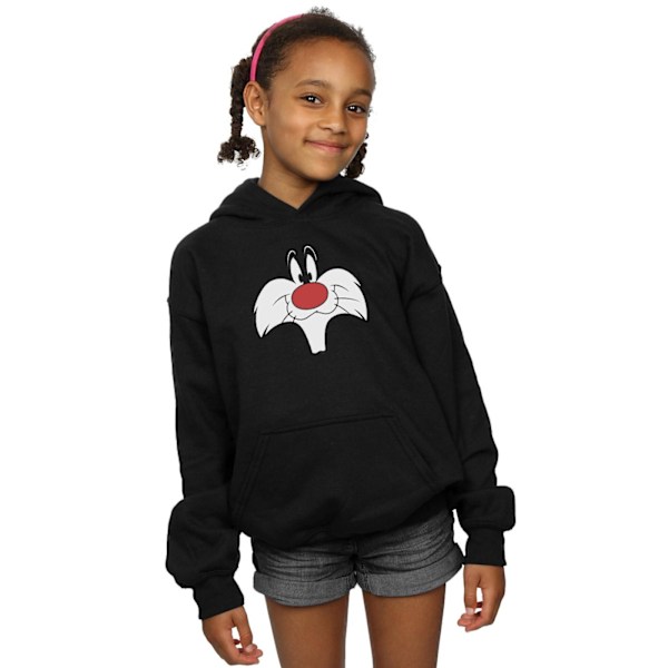 Looney Tunes Girls Sylvester Big Face Hoodie 5-6 år Svart Black 5-6 Years