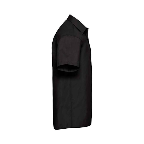 Russell Collection Herr Poplin Easy-Care Kortärmad Formell Skjorta S Black 14.5in-15in