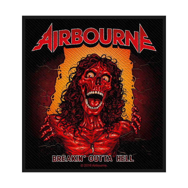 Airbourne Breakin´ Outta Hell Standard Patch One Size Röd/Svart Red/Black One Size