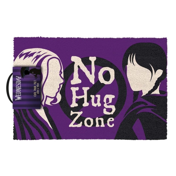 Onsdag No Hug Zone Dörrmatta One Size Lila/Svart/Vit Purple/Black/White One Size