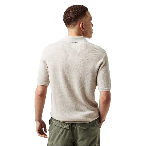 Jack Wills Herr Stickad Pikétröja L Kittmelerad Putty Marl L