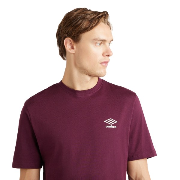 Umbro Mens Core Small Logo T-Shirt M Potent Purple/Nimbus Cloud Potent Purple/Nimbus Cloud M