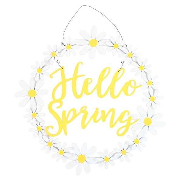 Something Different Hello Spring Daisy Krans En Storlek Vit/Gul White/Yellow One Size