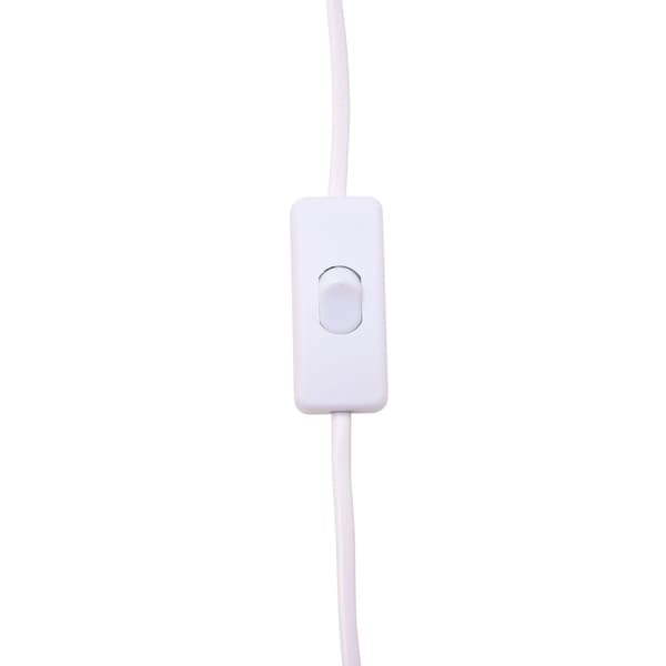 Vit porslinsbollampa med snöflingsdesign, en storlek, vit White One Size
