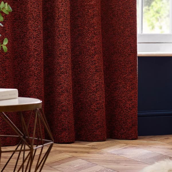 Paoletti New Galaxy Chenille Öglettgardiner 229cm x 183cm Koppar Copper 229cm x 183cm