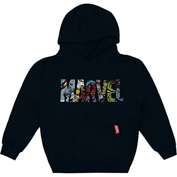 Marvel Boys Characters Hoodie 8-9 år Marinblå Navy 8-9 Years