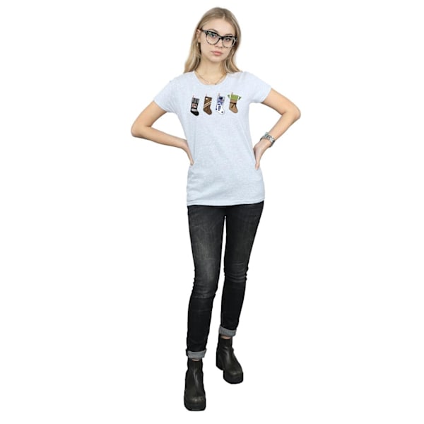 Star Wars Dam/Damjul Julstrumpor Bomull T-shirt XXL Sports Grey XXL