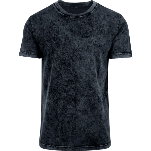 Bygg ditt varumärke herrars syratvättade T-shirt XL mörkgrå/vit Dark Grey/White XL