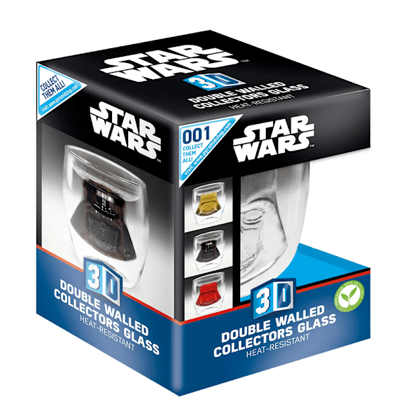 Star Wars 3D Darth Vader Glas, En Storlek, Klar Clear One Size