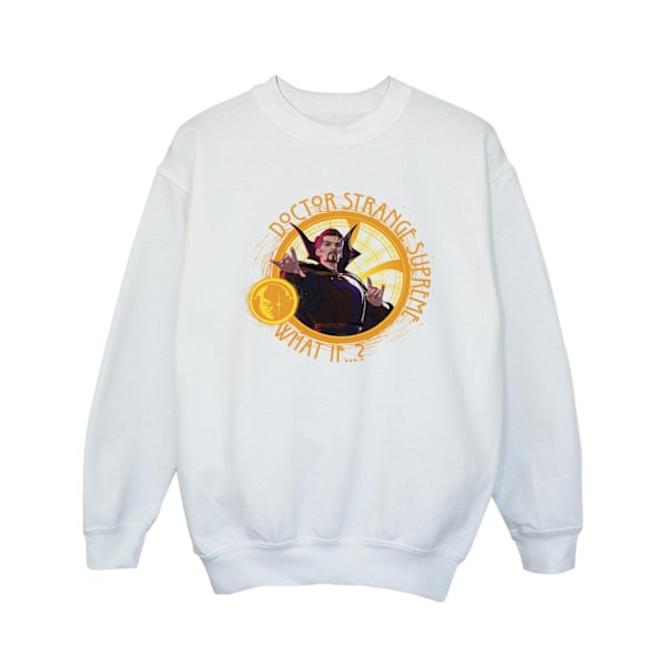 Marvel Girls What If Supreme Dr Strange Sweatshirt 9-11 år W White 9-11 Years