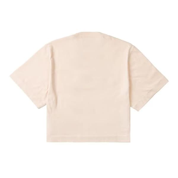 Off-White Dam/Dam Embroderad Logotyp Crop T-Shirt M Rosa Pink M