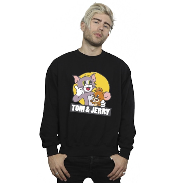 Tom And Jerry Herr Sketch Logo Sweatshirt XXL Svart Black XXL