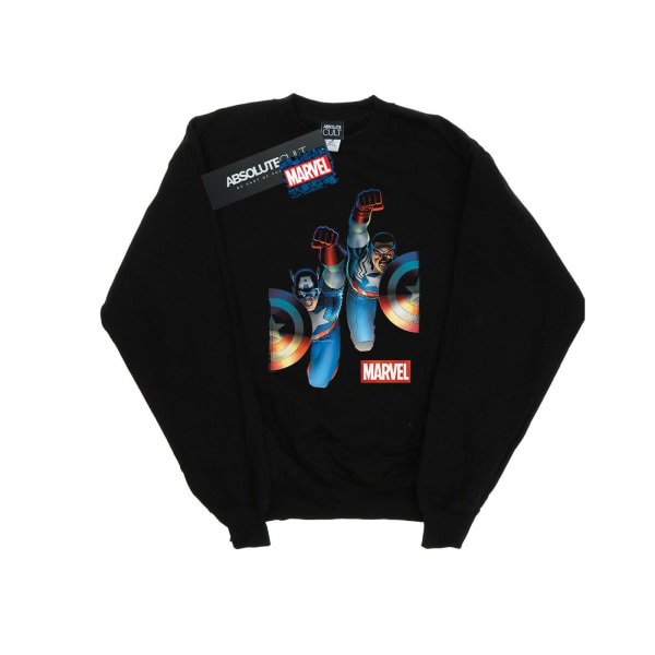 Marvel Herr Falcon Och Captain America Sida Vid Sida Sweatshirt Black M