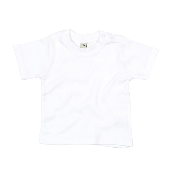 Babybugz T-shirt i ekologisk bomull för barn/barn 3-6 månader vit White 3-6 Months