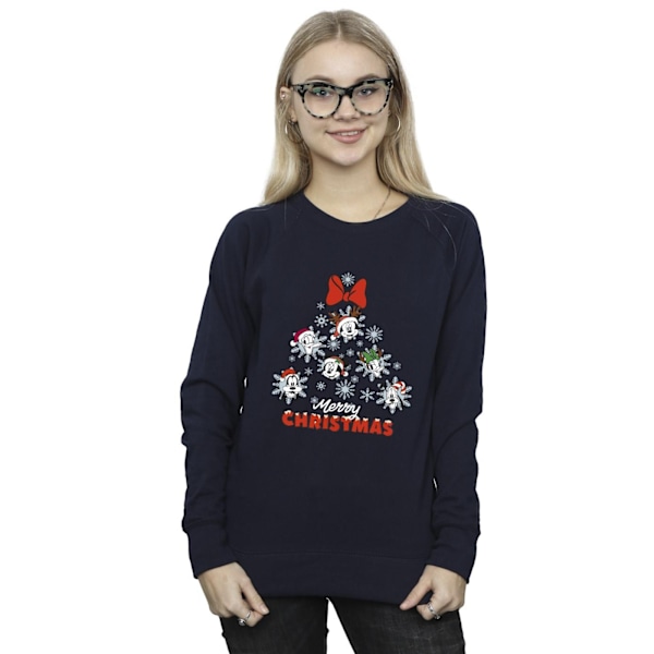Disney Dam/Damer Mickey Mouse Och Vänner Julgran Sweatshirt Navy Blue 4XL