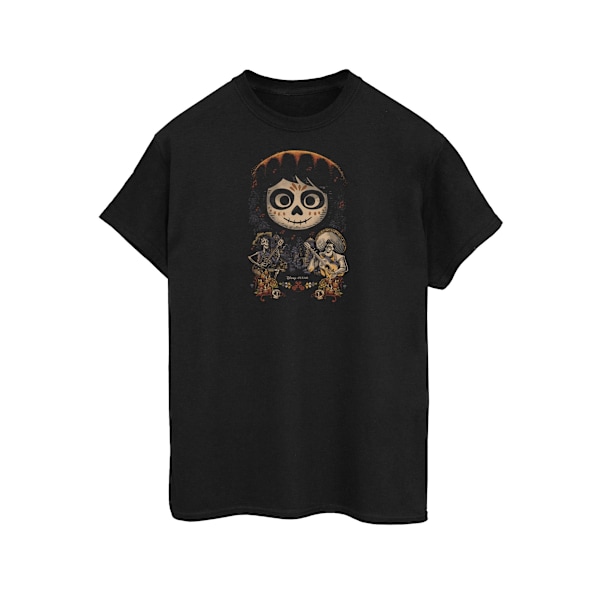 Coco Dam/Damer Poster Miguel Face Bomull Boyfriend T-Shirt Black XL