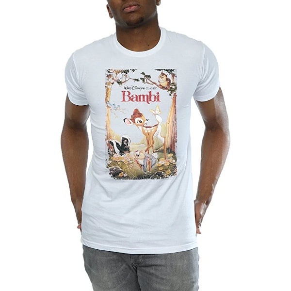 Bambi Herr Poster Bomull T-shirt 3XL Vit White 3XL