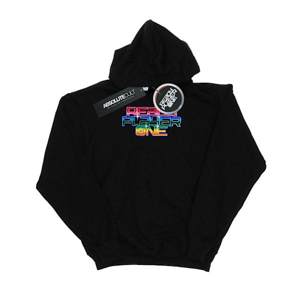 Ready Player One Dam/Kvinnor Regnbåge Logo Hoodie M Svart Black M