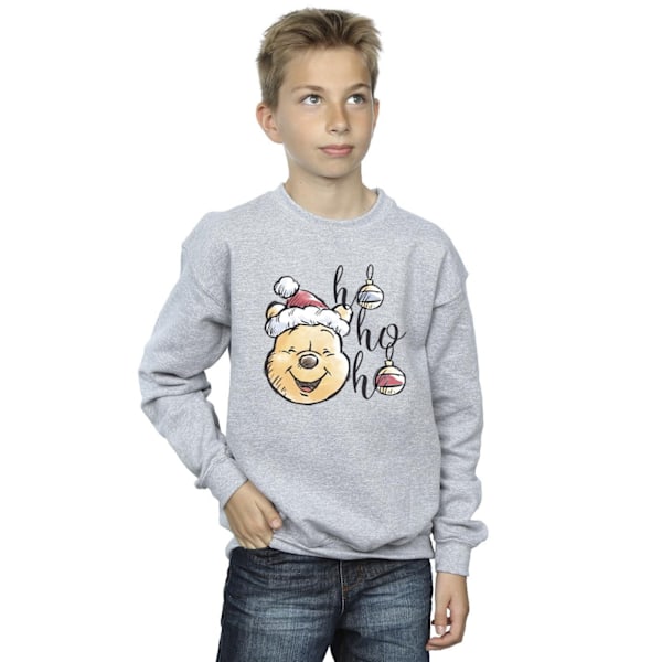 Disney Boys Winnie The Pooh Ho Ho Ho Baubles Sweatshirt 9-11 År Sports Grey 9-11 Years