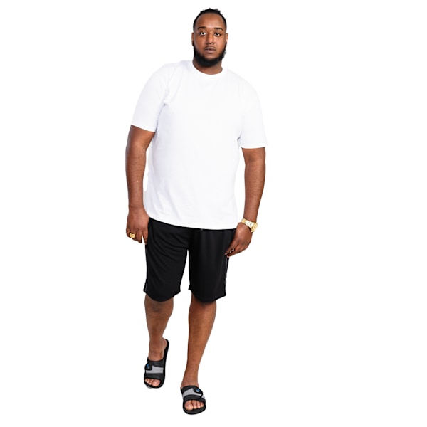 Duke Herr D555 Rayan Jersey Sidostickade Kingsize Shorts (2-pack) Black/Charcoal XXL
