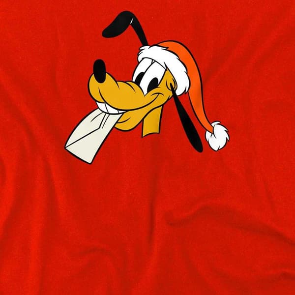 Disney Barn/Barn Pluto Tomteluva Jul T-shirt 3-4 år Red 3-4 Years