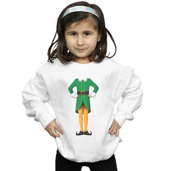 Elf Girls Buddy Kostym Sweatshirt 9-11 År Vit White 9-11 Years