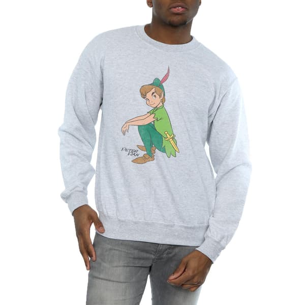 Peter Pan Herr Klassisk Sweatshirt S Ljusgrå Heather Grey S