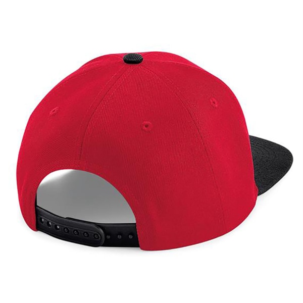 Beechfield 6 Panel Snapback Cap En Storlek Röd/Svart Red/Black One Size