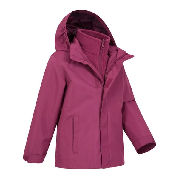 Mountain Warehouse Fell 3-i-1 Vattenavvisande Jacka för Barn Grape 2-3 Years