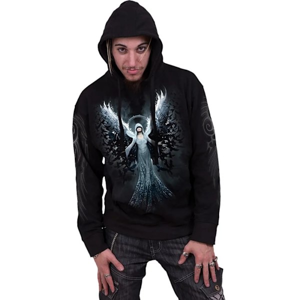 Spiral Direct Unisex Ethereal Angel Hoodie M Svart Black M