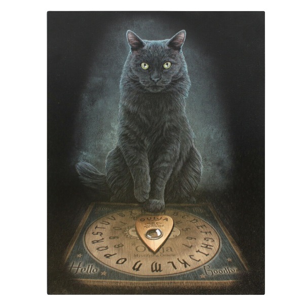 Lisa Parker Cat And Ouija Board Design Plaque Small Black Black Small
