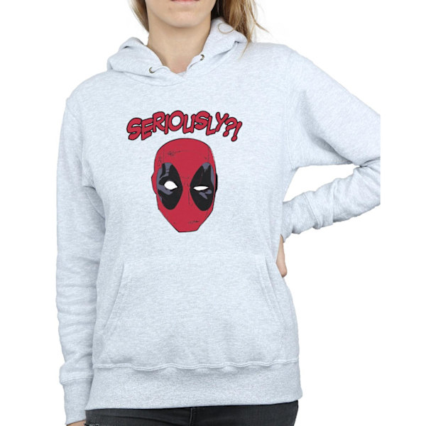 Marvel Womens/Ladies Deadpool Seriously Hoodie XXL Heather Grey Heather Grey XXL