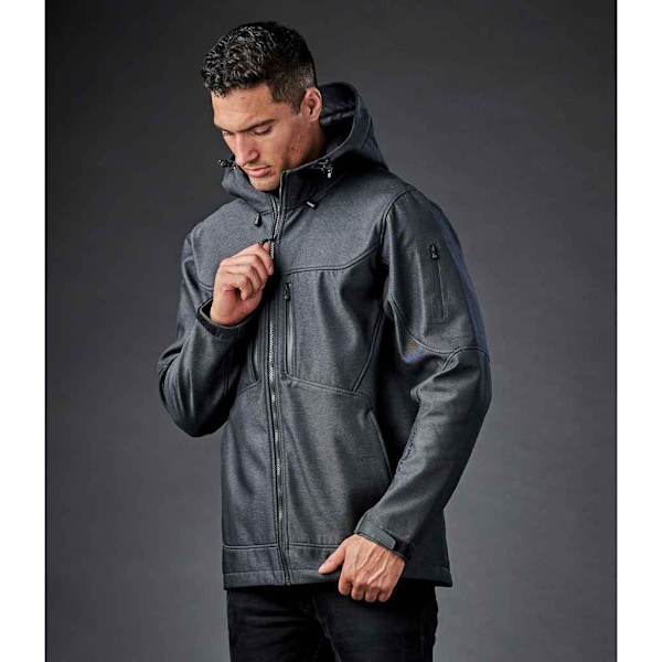 Stormtech Mens Epsilon 2 Twill Hooded Soft Shell Jacket L Charc Charcoal L