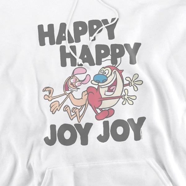 Ren & Stimpy Herr Happy Happy Joy Joy Hoodie XXL Vit White XXL
