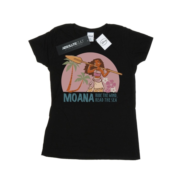 Disney Dam/Ladies Moana Read The Sea Cotton T-Shirt S Svart Black S
