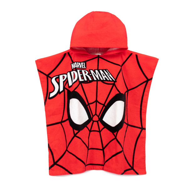 Spider-Man barnhandduk med huva i storlek one size röd/svart/vit Red/Black/White One Size