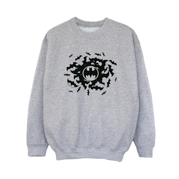 DC Comics Boys Batman Bat Swirl Sweatshirt 9-11 år Sports Grå Sports Grey 9-11 Years